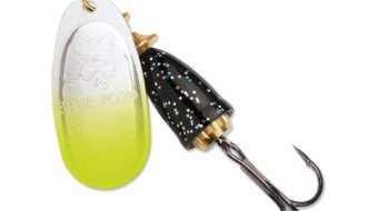 "Blue Fox Classic Vibrax Spinner" — Chartreuse Tipped-Silver Flake — №2
