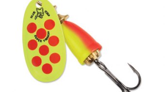 "Blue Fox Classic Vibrax Spinner" — Hot Clown — №4