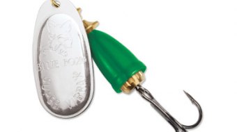"Blue Fox Classic Vibrax Spinner" — Silver-Fluorescent Green — №6