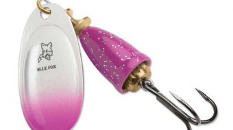 "Blue Fox Classic Vibrax Spinner" — Cerise Purple Candyback — №5