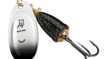"Blue Fox Classic Vibrax Spinner" — Black Chartreuse Candyback — №6