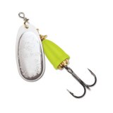 "Blue Fox Classic Vibrax Spinner" — Silver-Fluorescent Yellow — №2