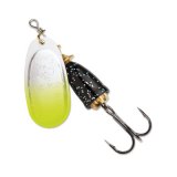 "Blue Fox Classic Vibrax Spinner" — Chartreuse Tipped-Silver Flake — №2