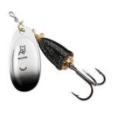 "Blue Fox Classic Vibrax Spinner" — Black Chartreuse Candyback — №4